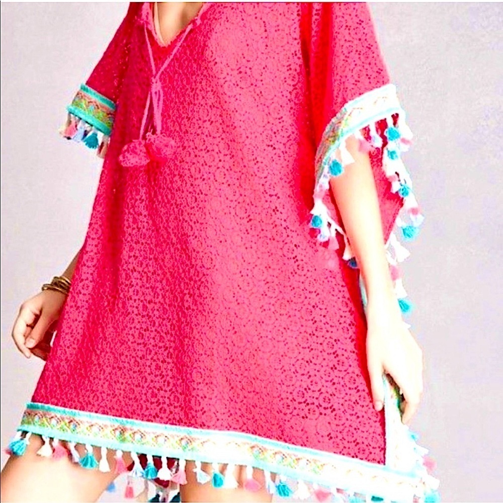Velzera lace tasseled colorful kimono os - Picture 3 of 9